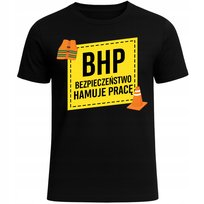 T-SHIRT MĘSKI KOSZULKA Z NADRUKIEM BHP HIT ŚMIESZNY PREZENT DO PRACY XXL Szumila