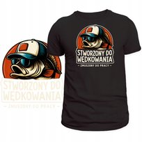 T-Shirt Męski Koszulka Zabawny Nadruk Stworzony Do Wędkowania Prezent M Szumila