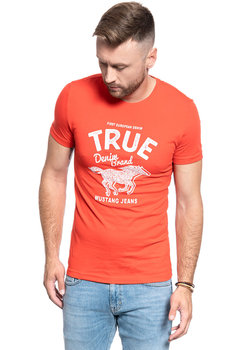 T-Shirt Męski Mustang Aaron C Print Flame Scarlet-M - Inna marka