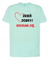 T-Shirt męski nadruk Dzień Dobry KOCHAM CIĘ r.L