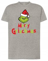 T-Shirt męski nadruk Grinch Wesołych Świąt Prezent Świąteczny r.M
