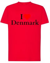 T-Shirt męski nadruk I Love Denmark Kocham Danie Państwa r.3XL