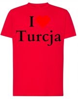 T-Shirt męski nadruk I Love Turcja Kocham Turcje r.S