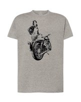 T-Shirt męski nadruk Motocyklistka Lato Rozm.XXL