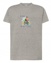 T-Shirt męski nadruk Rower Logo r.S