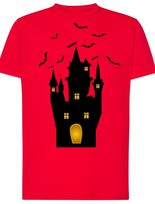 T-Shirt męski nadruk Zamek Halloween Rozm.XL