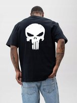 T-Shirt Męski Punisher Koszulka Oversize Męska Marvel Punisher Czarna Xl Marvel