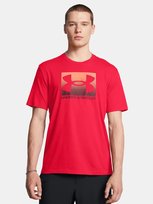 T-shirt męski z logo Under Armour 1386793-600 Bordowy