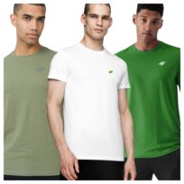 T-shirt męski (ZESTAW KOSZULEK 3 SZT.) 4F 4FWSS25TTSHM3965-96S Wielkokolorowy Roz. XL 4F
