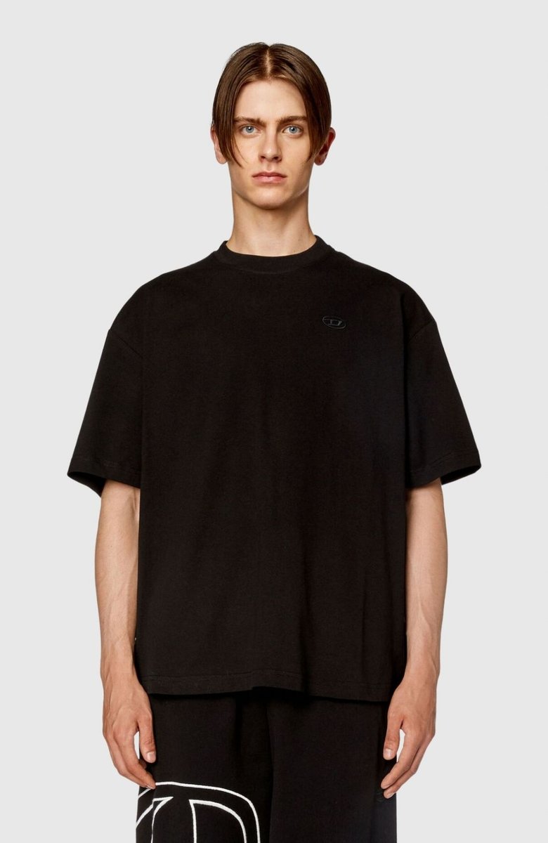 Diesel t-shirt mężczyzna diesel a11302-0hgam t-boggy-megoval-d 9xx black