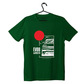 T-shirt Mitsubishi Lancer EVO8 JDM zielona-4XL - producent niezdefiniowany