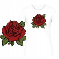 T-Shirt Na Lato Damski Koszulka Super Nadruk Motyw Kwiat Na Wakacje Hit M