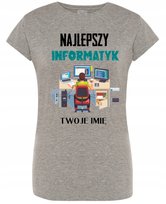 T-Shirt Najlepszy Informatyk Imię XL