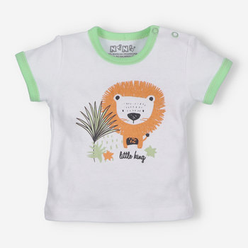 T-Shirt Niemowlęcy Lion Z Bawełny Organicznej Dla Chłopca -62 - NINI
