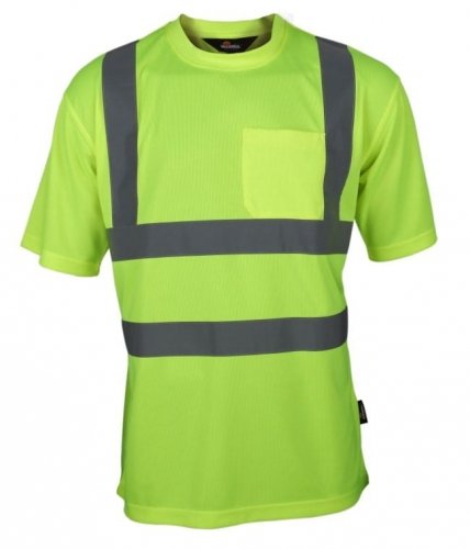 T-SHIRT OSTRZ.Z PASAMI NARAM.ŻÓŁTY XXXL