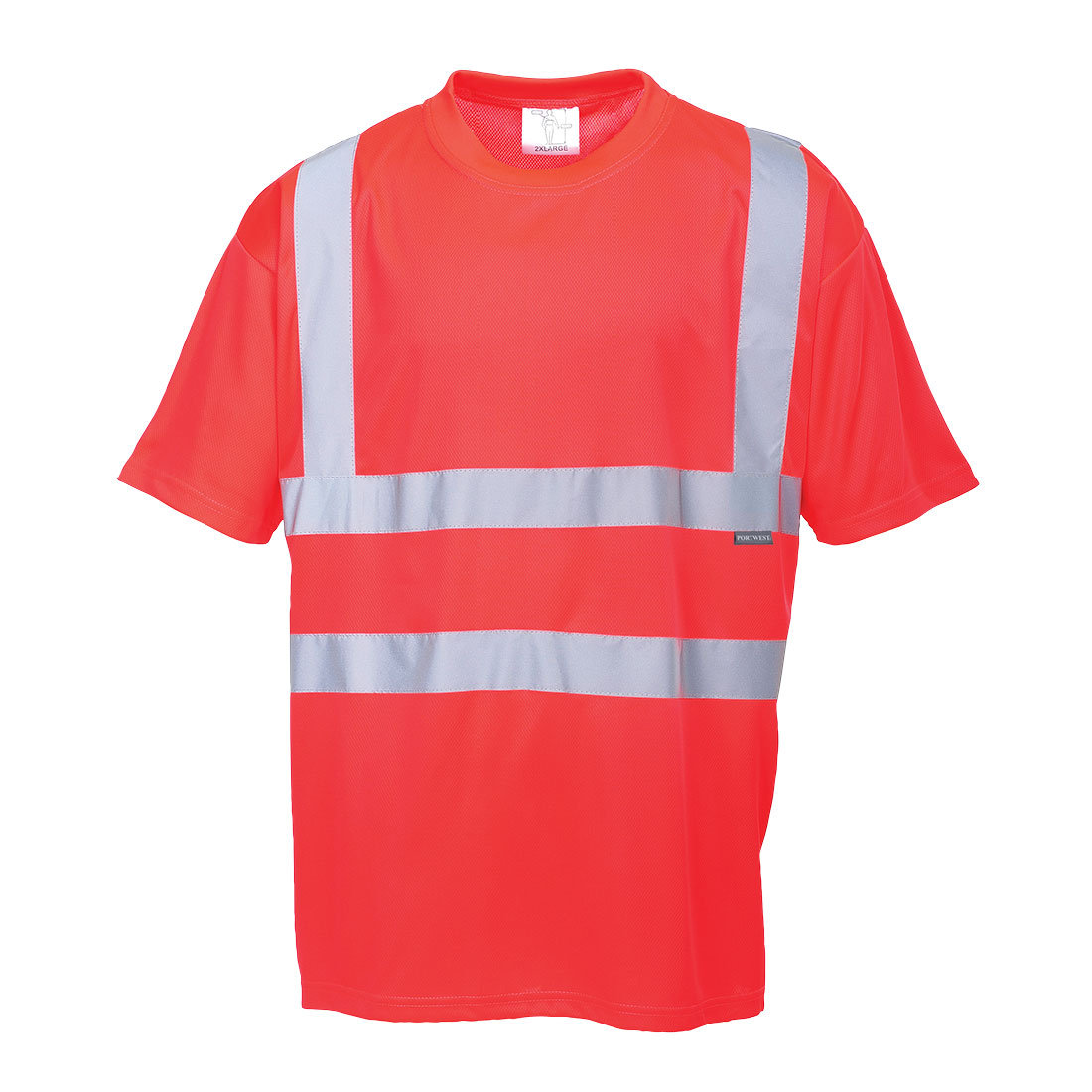 Фото - Засоби захисту Portwest T-shirt ostrzegawczy   Czerwony XL [S478]