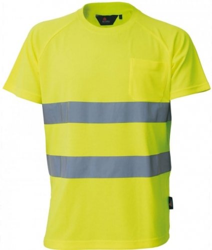 T-SHIRT OSTRZEGAWCZY ŻÓŁTY XXL