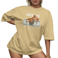 T-Shirt Oversize Luźna Koszulka Luźny Basic Miś Teddy Unisex Xxl Sukienka PolskaKoszulka