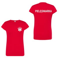 T-shirt - pielegniarka koszulka medyczna damska czerwona S