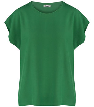 T-shirt pudełkowy bluzka damska bez szwów basic SARA-52 - Agrafka