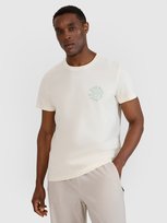 T-shirt regular z nadrukiem męski 4F 4FWSS25TTSHM1980-11S Biały Roz. L 4F