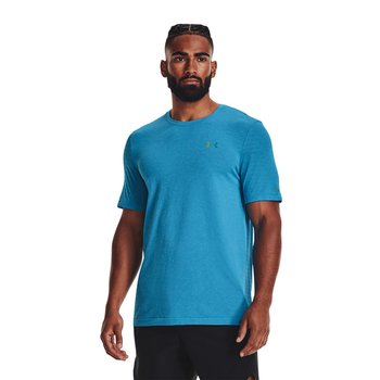 T-shirt treningowy męski Under Armour UA Rush Seamless Geosport SS niebieski 1370441 S - Under Armour