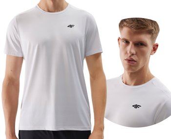 T-shirt treningowy z materiału z recyklingu regular męski 4F - 4F