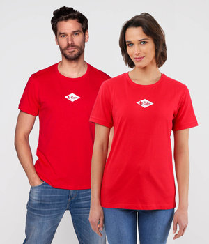 T-shirt unisex z logo DIAMOND MINI 2020 RED-M - Lee Cooper