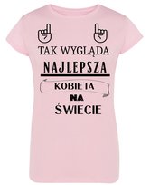T-Shirt Walentynki Dla Najlepsza Kobieta r.S