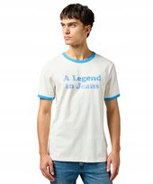 T-shirt Wrangler RINGER TEE 112362795 Vintage White XL Wrangler
