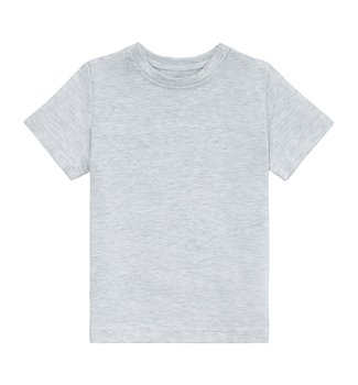 T-shirt z przeszyciami szary melanż 128 - TuSzyte
