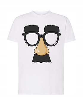 T-Shirt zabawny nadruk nos okulary r.XS - Inna marka