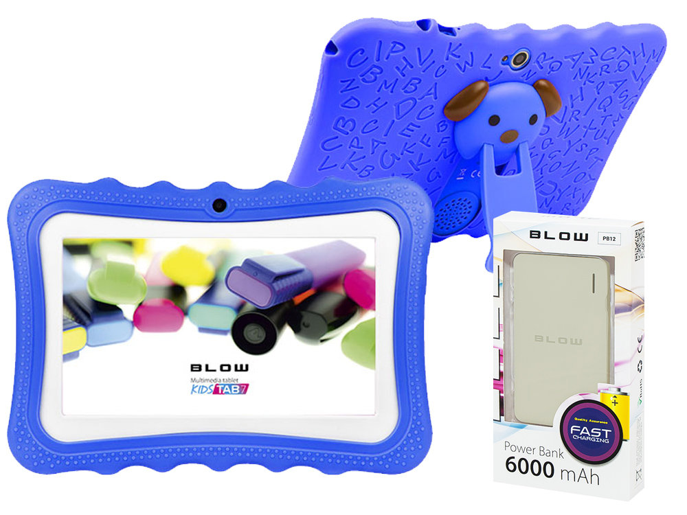 Tablet edukacyjny dla dzieci BLOW KIDSTAB 7 niebieski ver. 2021 + etui