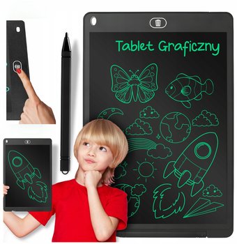 Tablet Graficzny Do Rysowania Zestaw Z Rysikiem Czarny Znikopis Dla Dzieci - INTMIX