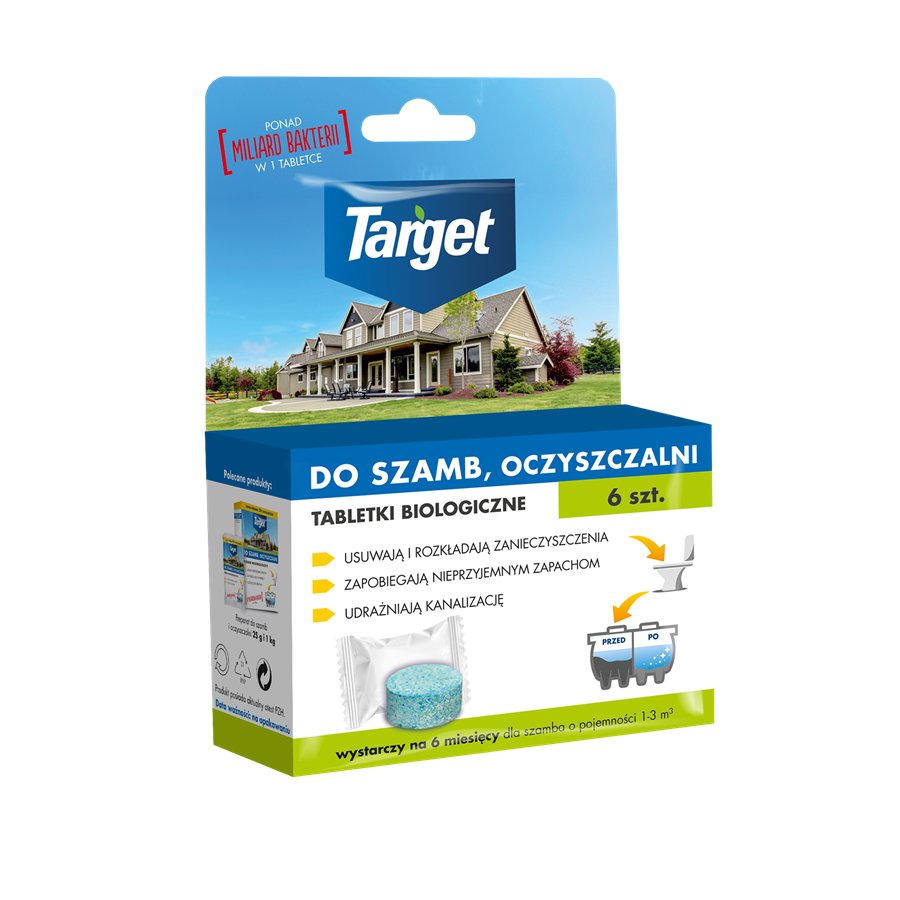 Tabletki biologiczne - do szamb i oczyszczalni 6 szt - Target