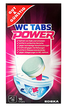 Tabletki do muszli klozetowej GUT&GUNSTIG Power wc Tabs, 16x25 g - Gut&Günstig