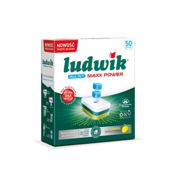 Tabletki do zmywarek Ludwik MAXX POWER LEMON ALL IN 1 50 szt. - Ludwik