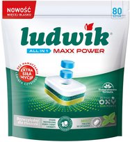 Tabletki do zmywarki Ludwik All in 1 Maxx Power Mint 80 szt. Mięta