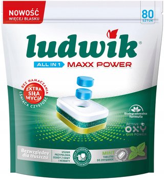Tabletki do zmywarki Ludwik All in 1 Maxx Power Mint 80 szt. Mięta - Ludwik