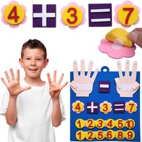 Tablica Do Nauki Liczenia Montessori Cyferki Palce GEONYIEEK