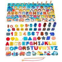 Tablica Edukacyjna Cyfry Liczby Rybki + Magnes Trening Umiejętności Ręki