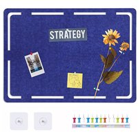 Tablica Filcowa Samoprzylepna Duża Na Ścianę Niebieska 79X56Cm + Pinezki