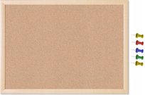 Tablica Korkowa Drewniana Rama 60X90 Duża +Pinezki
