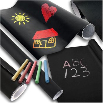 Tablica Kredowa Samoprzylepna Kreatywna 46X200 + 5 Kredek - DomoweHity24