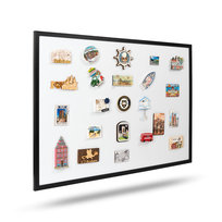 Tablica magnetyczna czarna rama tło białe duża 70x50cm dla dzieci edukacyjna metalowa