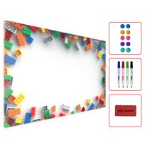 Tablica magnetyczna na magnesy METALboards, klocki 60x40 cm + zestaw akcesoriów