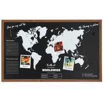 Tablica magnetyczna z mapą świata 78x48 cm