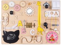 Tablica Manipulacyjna Montessori Sensoryczna Drewn 3toysM