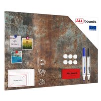 Tablica na magnesy METALboards, imitacja rdzy i korozji 90x60 cm