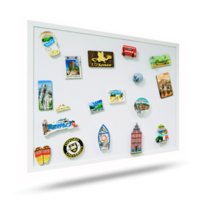 Tablica na magnesy z wakacji 40x50cm biała rama tło białe drewniana  producent loft 